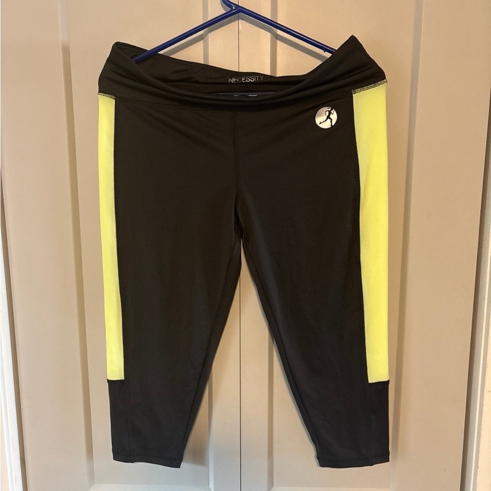 Black and Neon Yellow Necessity Leggings